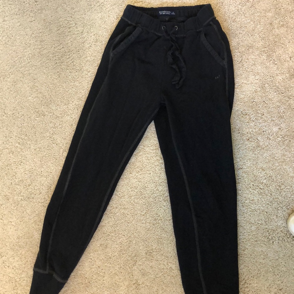 Abercrombie and Fitch black sweatpants